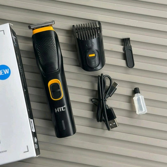 HTC AT-509 Rechargeable Hair & Beard Trimmer | USB Charging | Adjustable Comb | Precision Grooming HTC AT-509 Rechargeable Hair & Beard Trimmer